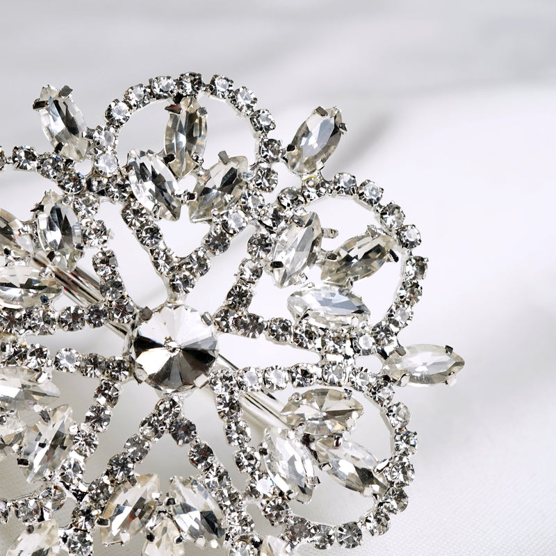 Clear, Silver Jeweled Napkin Ring Set of 4