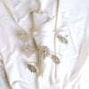 Clear, Silver Jeweled Napkin Ring Set of 4