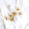 Gold, Red & Green Napkin Ring Set Of 4