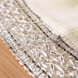 48" White Tree Skirt With Silver Edge