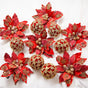 Red & Gold Opulence Ornament & Flower Bundle