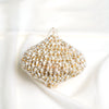 4" White Gold Pearl Onion Ornament Set of 6