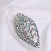 6" Silver Beaded Drop Ornament Set Of 6