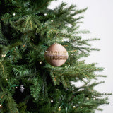 4" Brown Gold Jeweled Ball Ornament Set Of 6