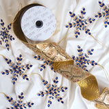 6" Blue Jewel Snowflake Ornament Set Of 6