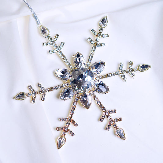 4" Silver Snowflake Ornament Set Of 6