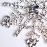 4" Clear Silver Jewel Snowflake Ornament Set Of 6