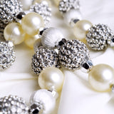 3 FT Silver Pearl Garland Set Of 4