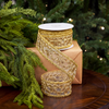 1.5" X 5YD Gold Jewel Floral Ribbon
