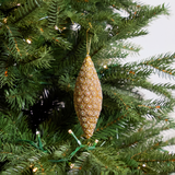 8" Gold Teardrop Ornament with Crystal Beaded Detailing Set Of 4