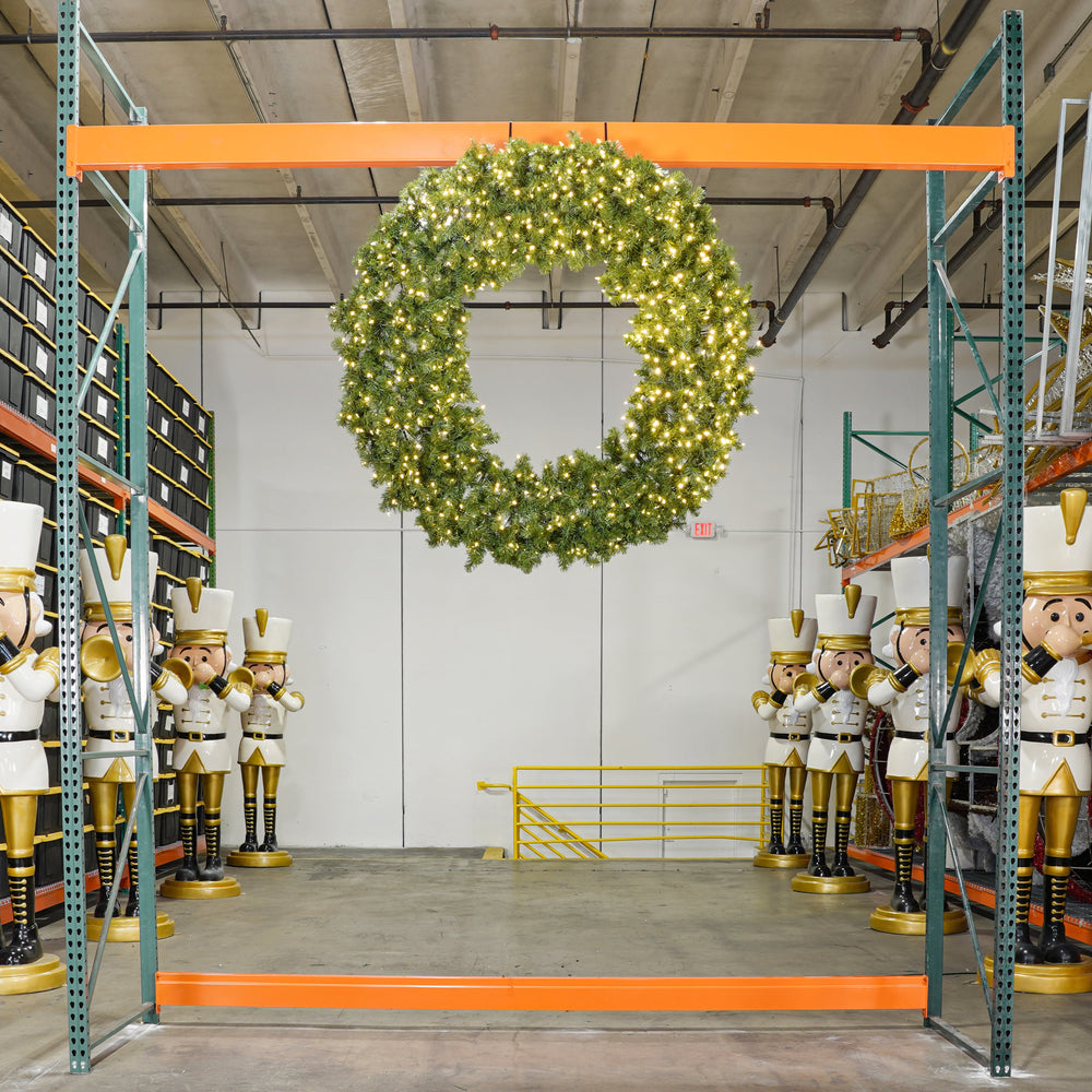 Commercial Wreath Pre Lit Warm White LED