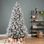 9 FT Snowy Lausanne Fir Tree Pre Lit Warm White LED Lights