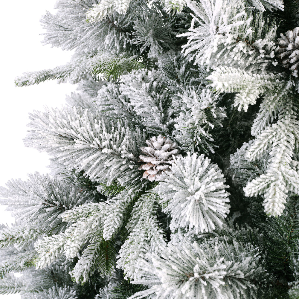9 FT Snowy Lausanne Fir Tree Pre Lit Warm White LED Lights