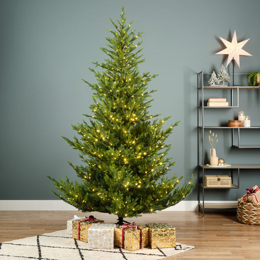 Norway Spruce Tree Pre Lit Warm White Micro LED Lights