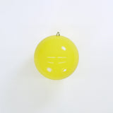 6" Yellow Shiny Ball Ornament Set Of 6