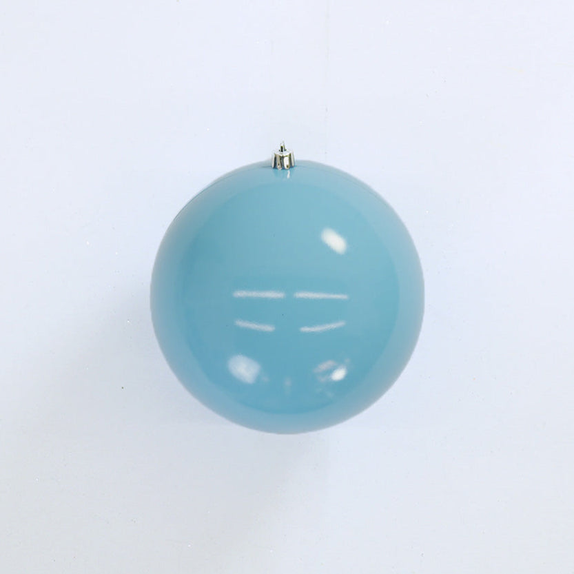 6" Light Blue Ball Ornament Set Of 6
