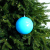 6" Light Blue Ball Ornament Set Of 6
