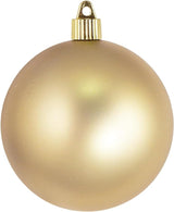 Esferas navideñas doradas mate de 3" con alambre, juego de 12