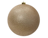 10" Pearl Glitter Ball Ornament Set Of 6