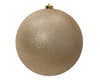 10" Pearl Glitter Ball Ornament Set Of 6