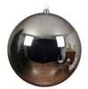 10" Silver Shiny Ball Ornament Set Of 6