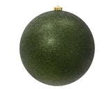8" Glitter Shatterproof Ball Ornament Set Of 6