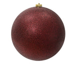8" Glitter Shatterproof Ball Ornament Set Of 6
