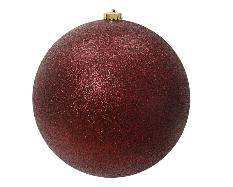 8" Glitter Shatterproof Ball Ornament Set Of 6