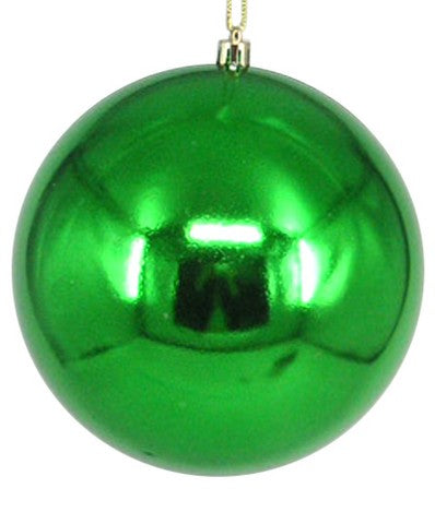 10" Shatterproof Shiny Ball Ornament Set Of 2