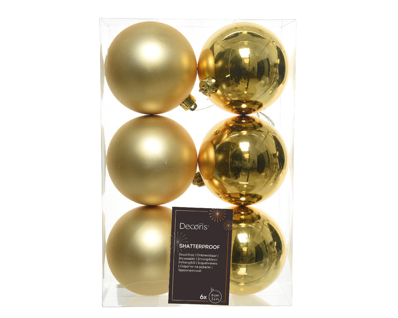 3" Shiny & Matte Shatterproof Ball Ornament Set Of 36