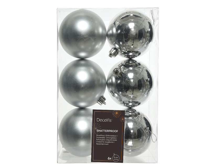 3" Shiny & Matte Shatterproof Ball Ornament Set Of 36