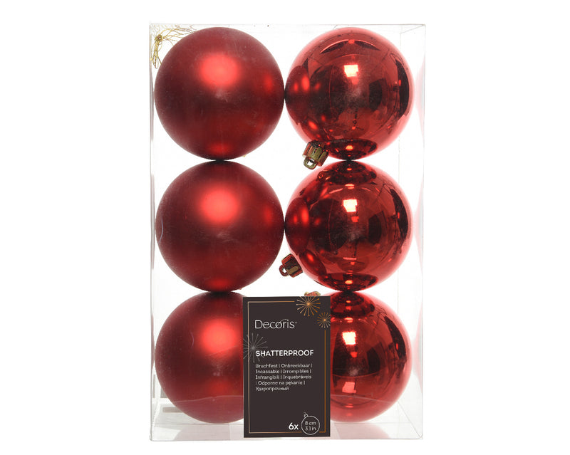 3" Shiny & Matte Shatterproof Ball Ornament Set Of 36