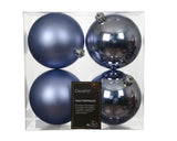 4" Shiny & Matte Shatterproof Ball Ornament Set Of 24