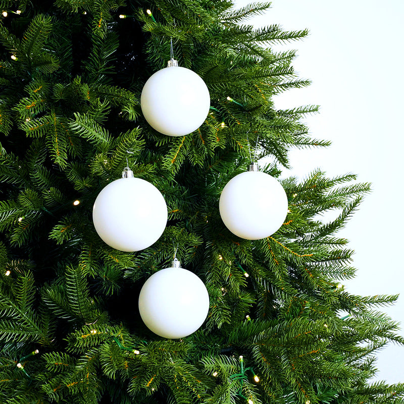 4" Shiny & Matte Shatterproof Ball Ornament Set Of 24