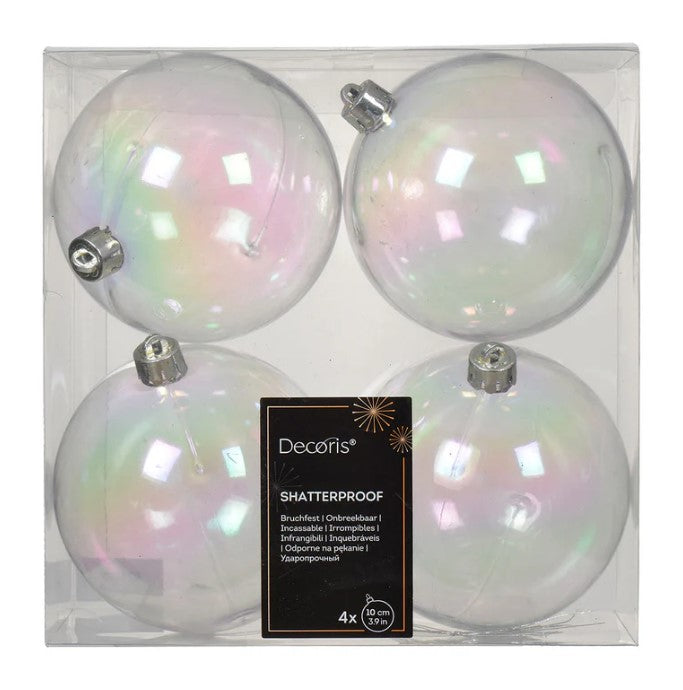 4" Shiny & Matte Shatterproof Ball Ornament Set Of 24