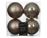 4" Shiny & Matte Shatterproof Ball Ornament Set Of 24