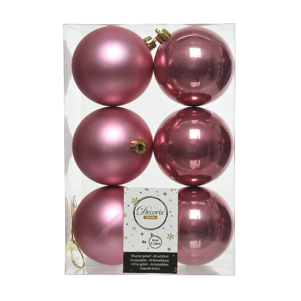 3" Shiny & Matte Shatterproof Ball Ornament Set Of 36