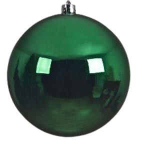 8" Shiny Shatterproof Ball Ornament Set Of 6