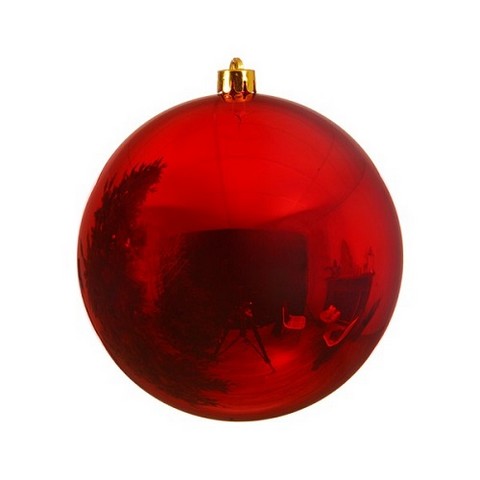 8" Shiny Shatterproof Ball Ornament Set Of 6