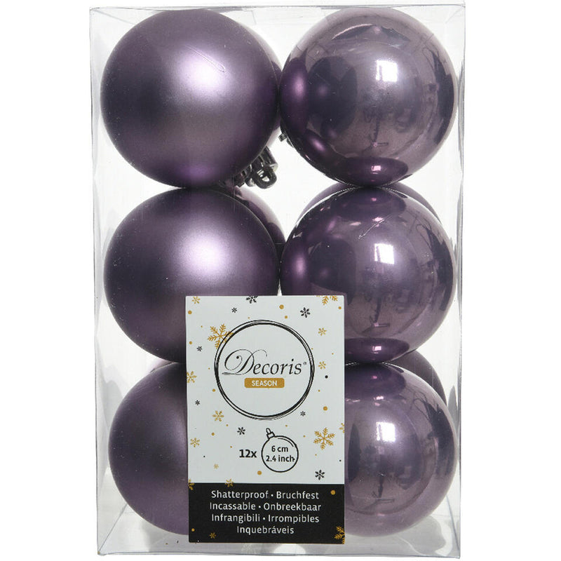 3" Shiny & Matte Shatterproof Ball Ornament Set Of 36