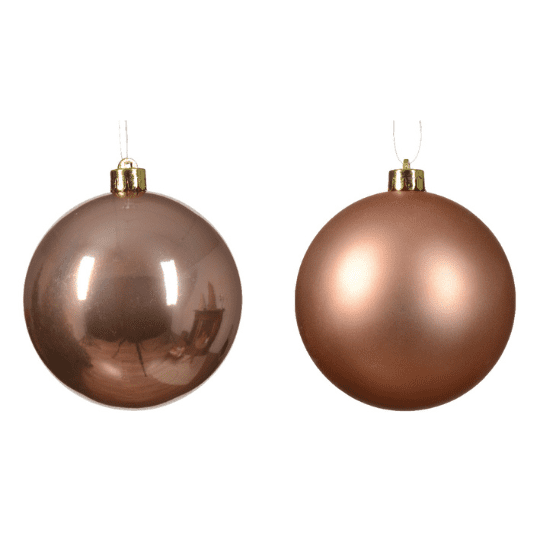4" Shiny & Matte Shatterproof Ball Ornament Set Of 24