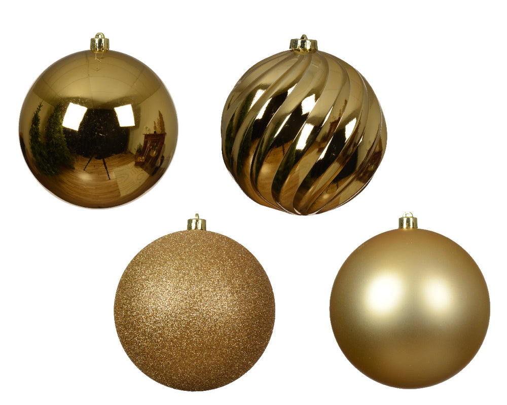 5.5" Shiny & Matte Shatterproof Ball Ornament Set Of 16