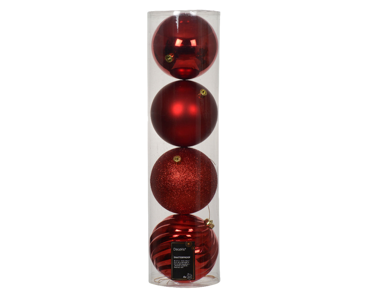 5.5" Shiny & Matte Shatterproof Ball Ornament Set Of 16