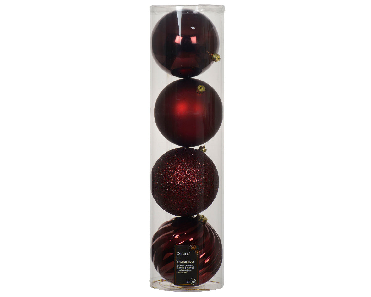 5.5" Shiny & Matte Shatterproof Ball Ornament Set Of 16