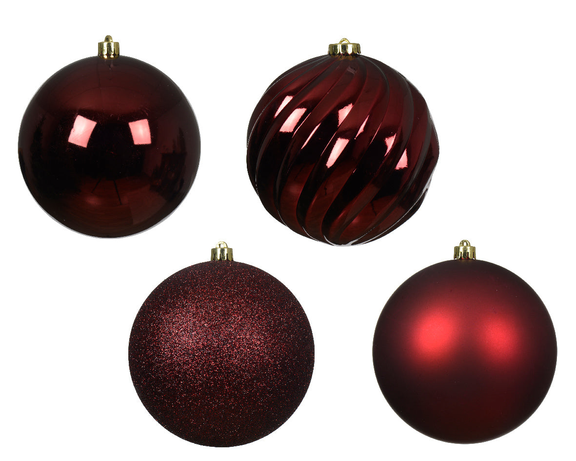 5.5" Shiny & Matte Shatterproof Ball Ornament Set Of 16