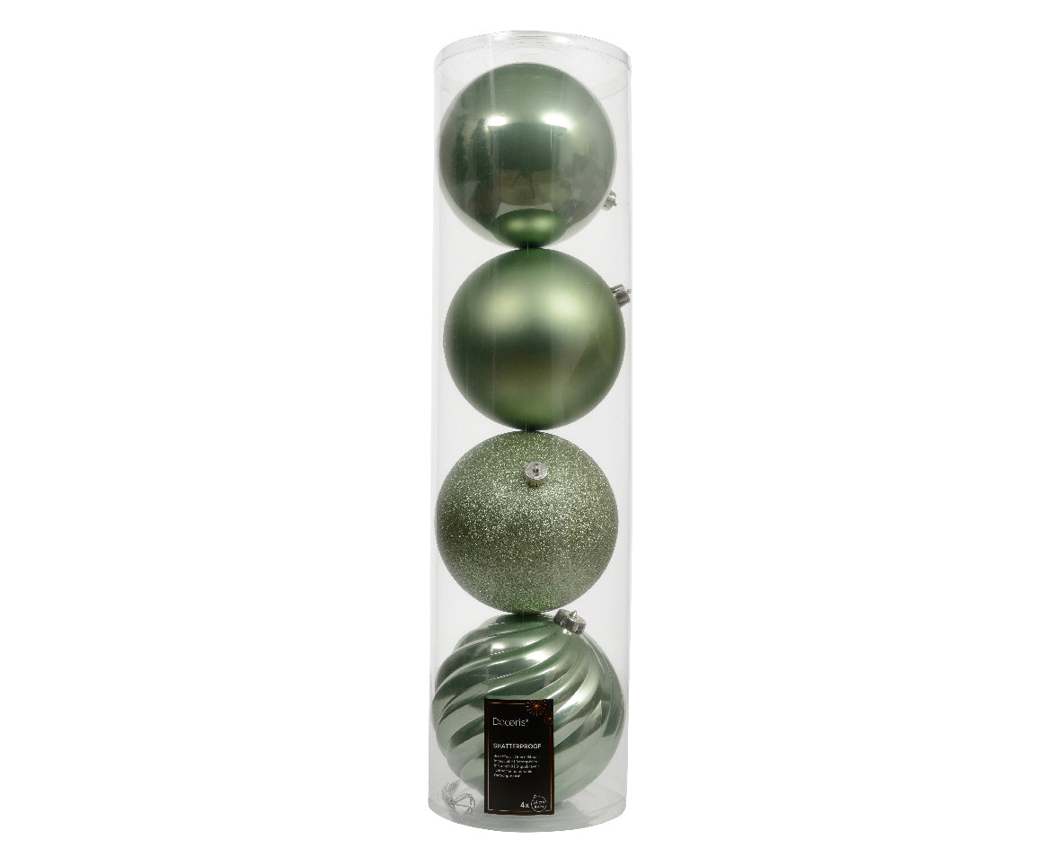 5.5" Shiny & Matte Shatterproof Ball Ornament Set Of 16