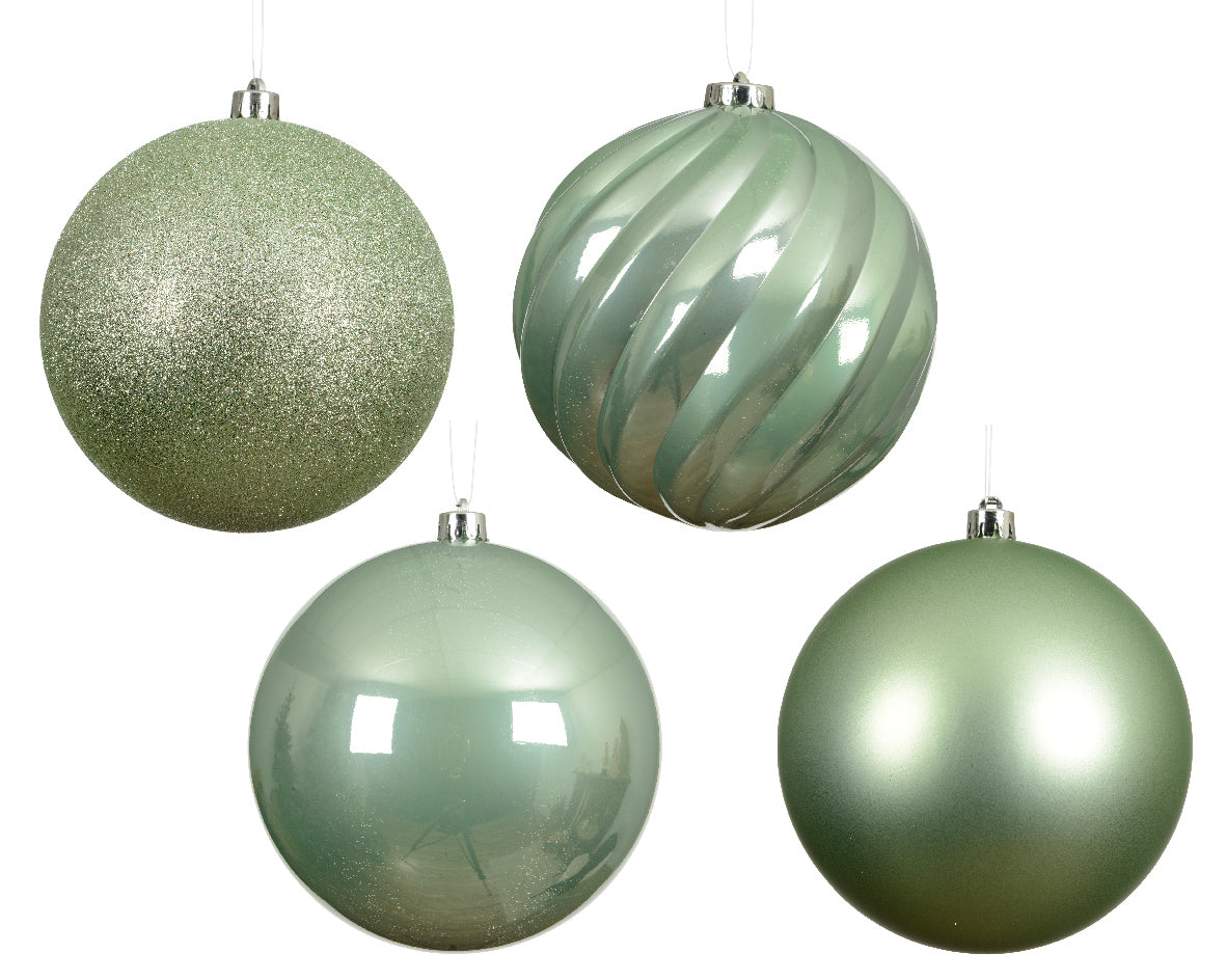 5.5" Shiny & Matte Shatterproof Ball Ornament Set Of 16