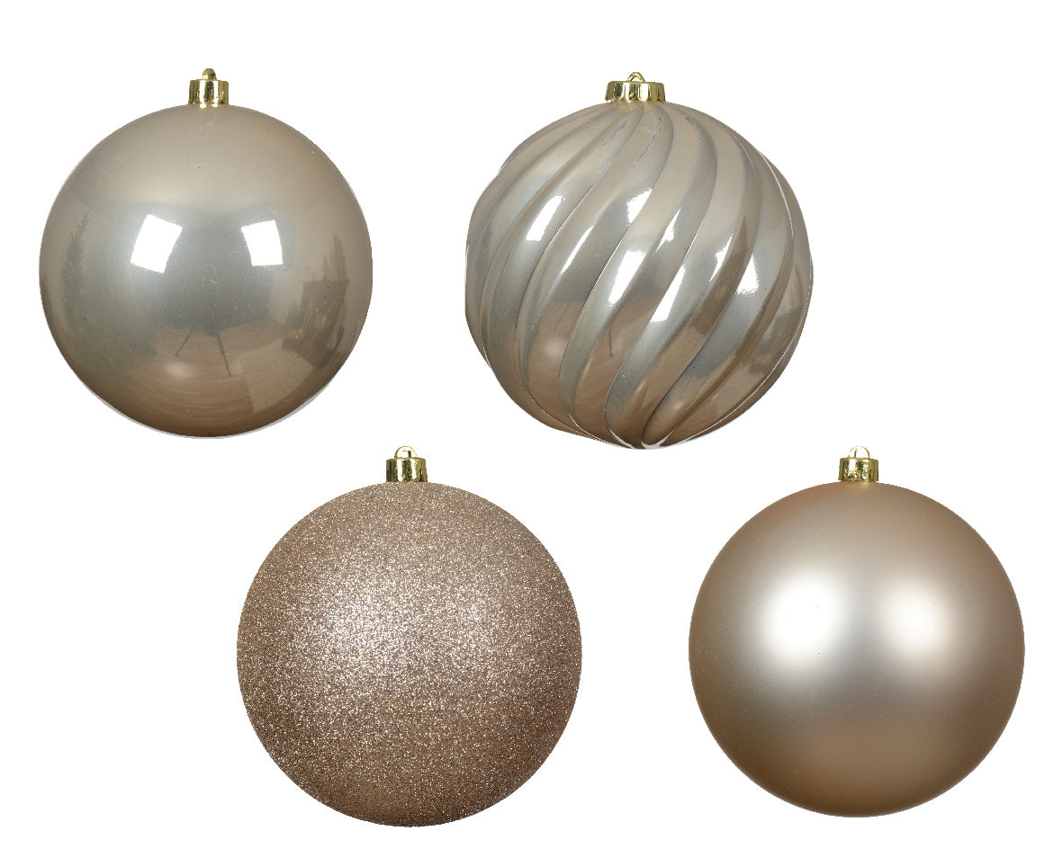 5.5" Shiny & Matte Shatterproof Ball Ornament Set Of 16
