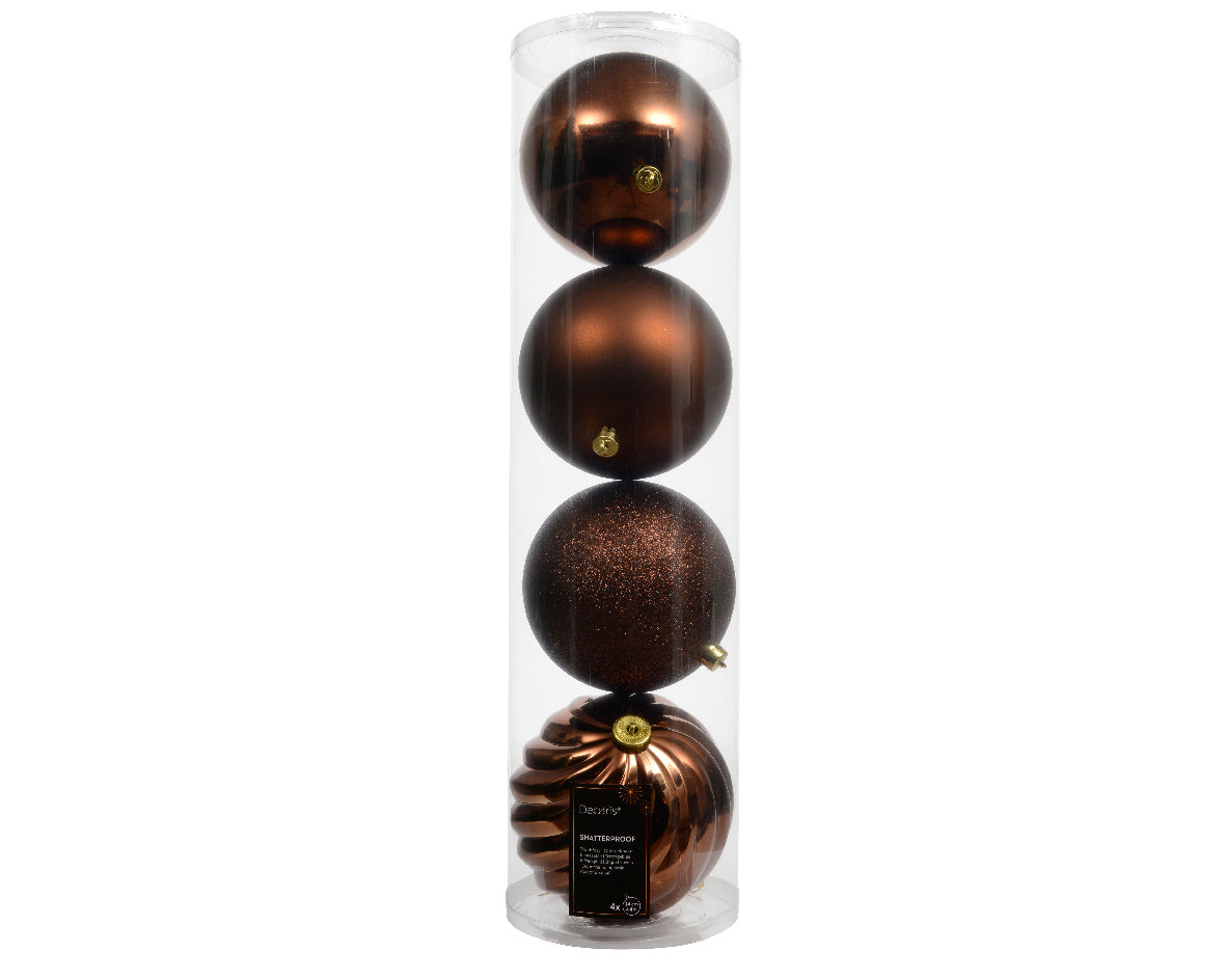 5.5" Shiny & Matte Shatterproof Ball Ornament Set Of 16