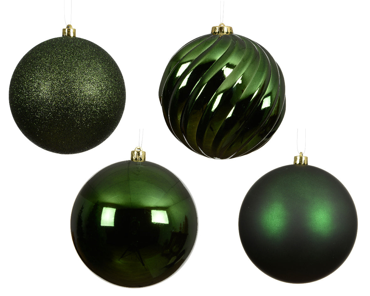 5.5" Shiny & Matte Shatterproof Ball Ornament Set Of 16